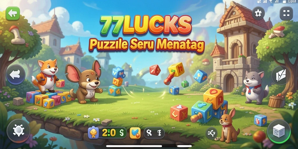 Tampilan gameplay <strong>77LUCKS</strong> yang menarik dan penuh warna.