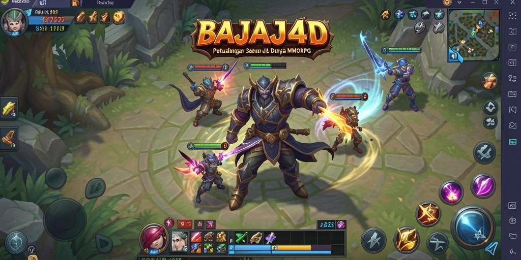 Tampilan utama gameplay BAJAJ4D yang menampilkan aksi epik dalam MMORPG.