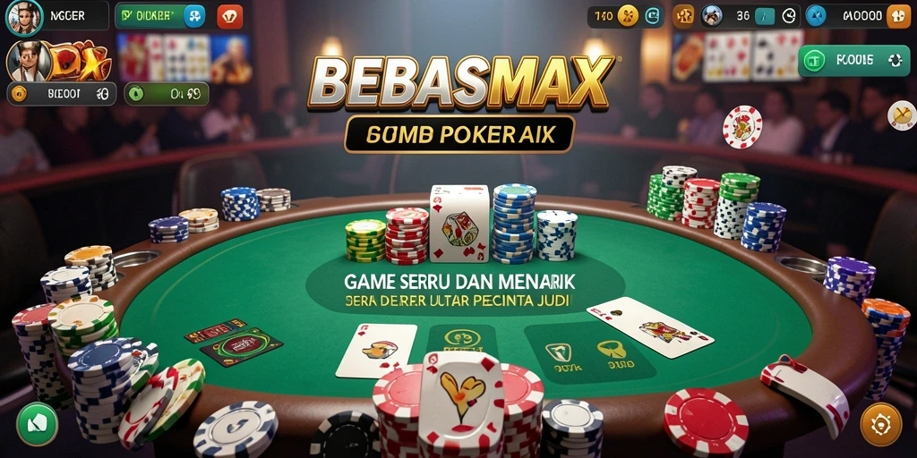 Tampilan gameplay Poker yang menarik dan interaktif di BEBASMAX.