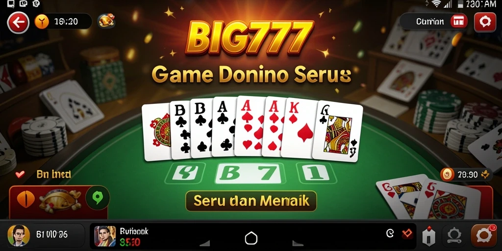 Tampilan gameplay seru dalam game Domino BIG777.
