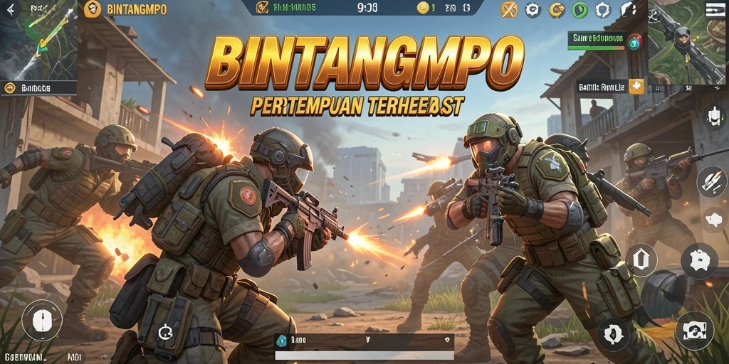 Tangkapan layar gameplay BINTANGMPO menunjukkan aksi pertempuran yang mendebarkan.