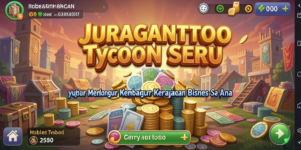 Screenshot JURAGANTOTO menampilkan keseruan gameplay Tycoon dengan berbagai bisnis yang dikelola.