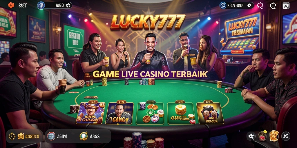 Tampilan gameplay Live Casino yang mendebarkan di LUCKY777.