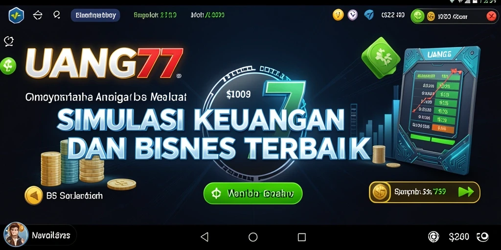 Screenshot gameplay UANG77 yang menunjukkan simulasi pengelolaan keuangan.