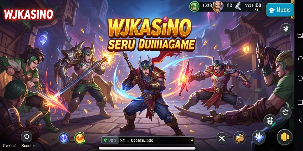Tampilan pertarungan seru di dalam WJKASINO dengan karakter yang mengesankan.